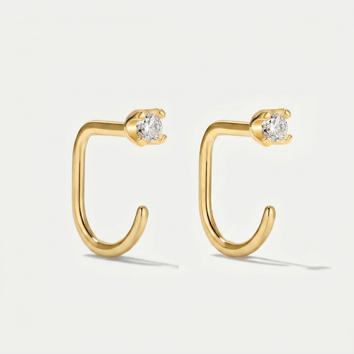 Aretes Infinitos de Moissanita - 2mm