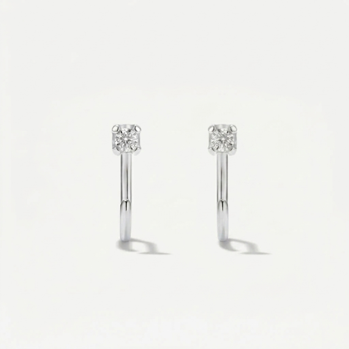 Aretes Infinitos de Moissanita - 2mm