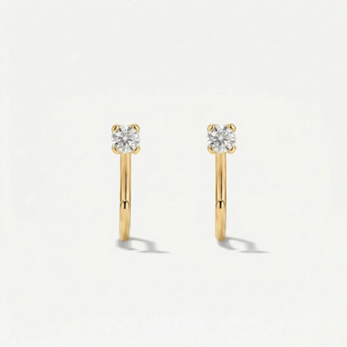 Aretes Infinitos de Moissanita - 2mm