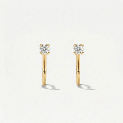 Aretes Infinitos de Moissanita - 2mm